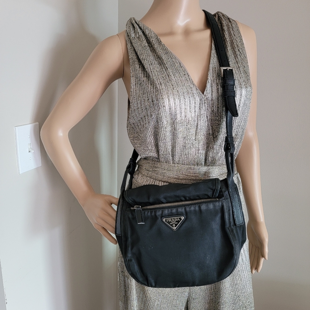 Authentic Prada nylon bag black
